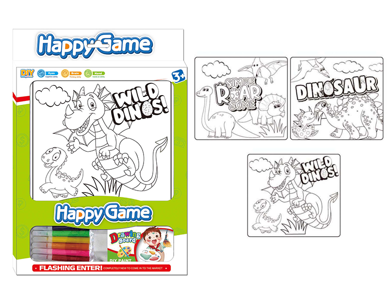 DIY Coloured Drawing Toys(Dinosaur Pattern)