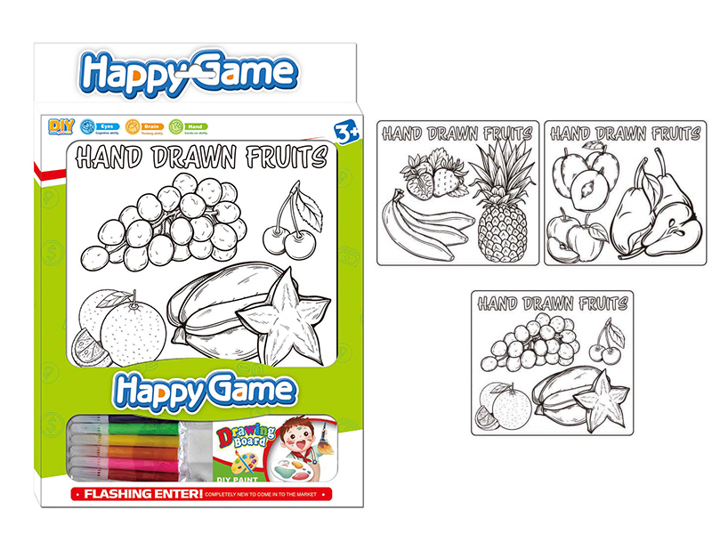 DIY Coloured Drawing Toys(Fruits Pattern)