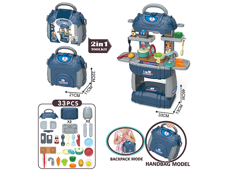 Kitchen Toys Shoulder Bag 33pcs