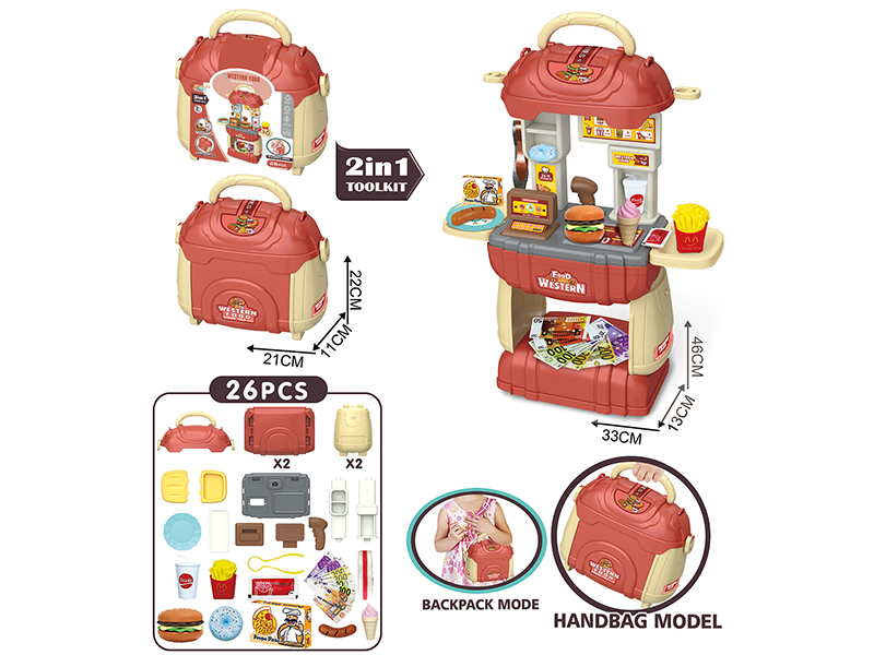 Fast Food Shop Toys Storage Shoulder Bag 26pcs