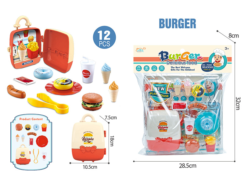 Burger Fast Food Toys Set 12pcs