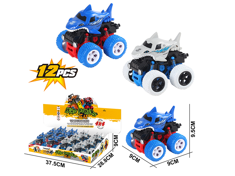 Double Friction Swing Stunt Car(Shark)12PCS