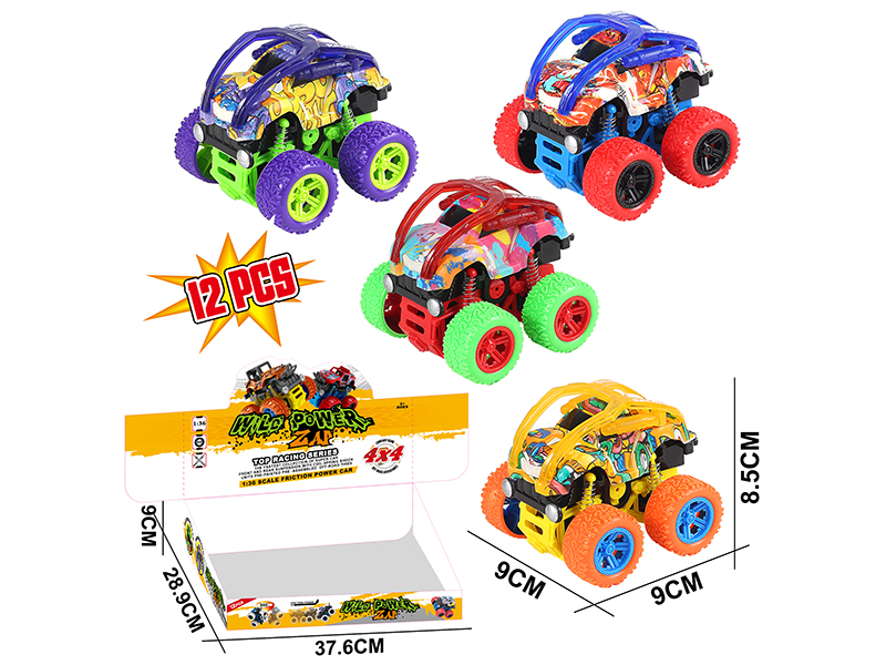Double Friction Swing Stunt Car 12PCS