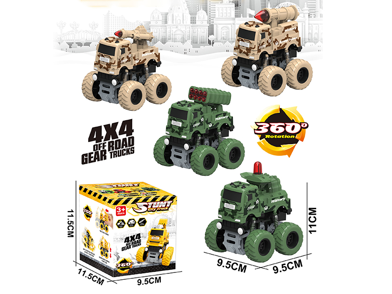 Double Friction Big Wheel Swing Stunt Missile Truck 1PCS