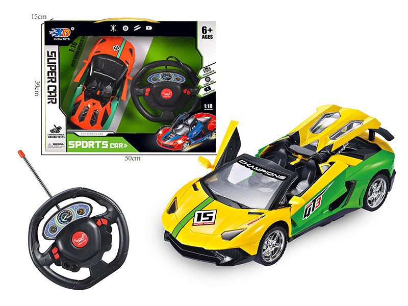 1:18 Lamborghini 3 Open Doors Remote Control Convertible Race Car(Without Batteries)