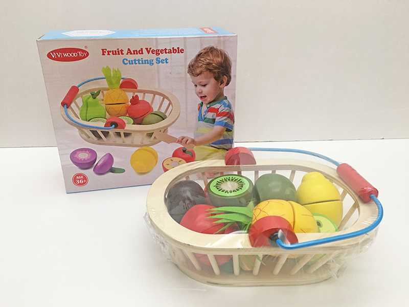 Wooden Fruits Cutting Set