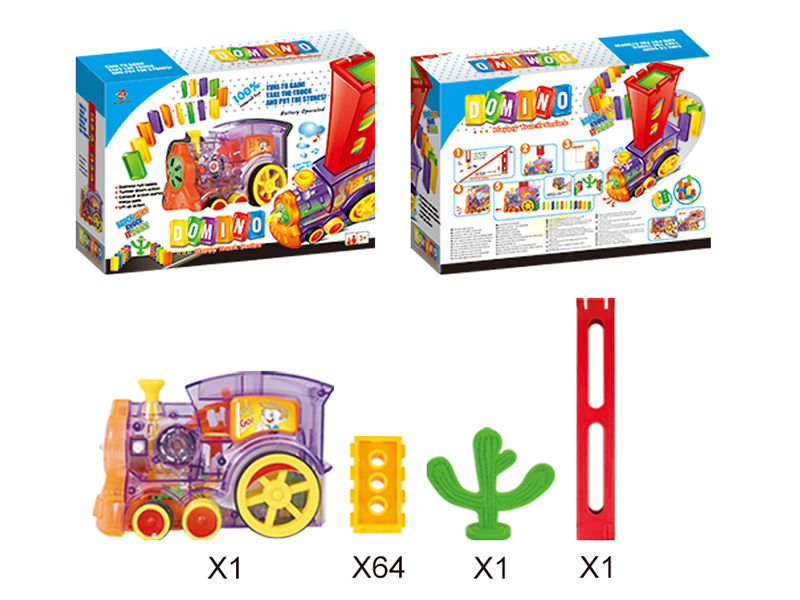 Transparent Electric Domino Train