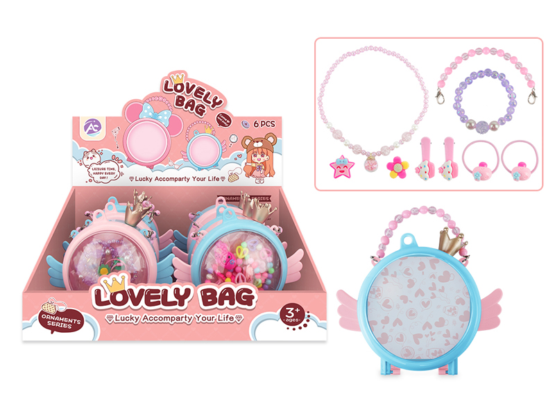 6PCS Angel Bag With Transparent Jewelry
