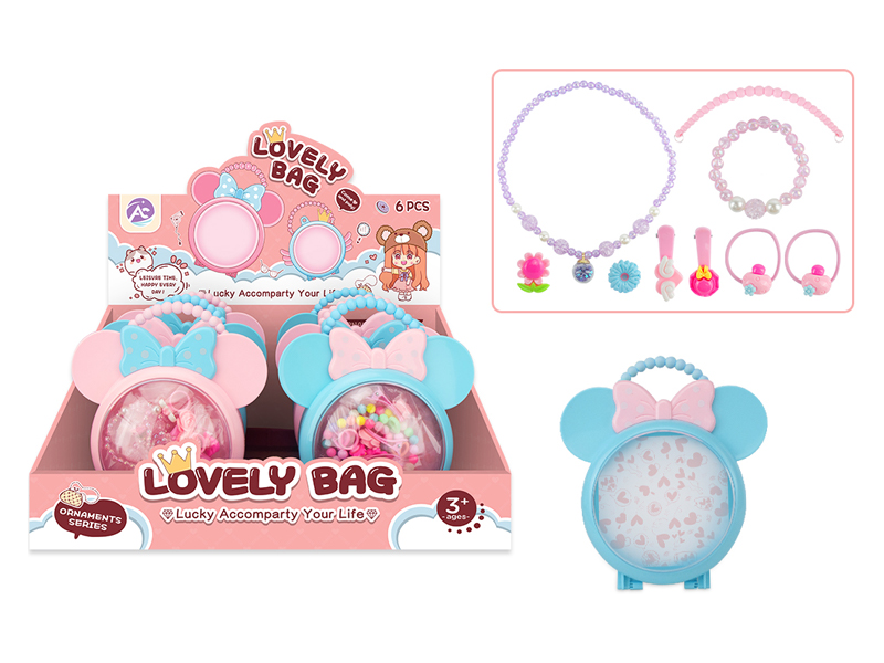 6PCS Mickey Bag With Transparent Jewelry