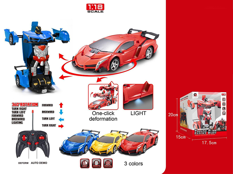 1:18 Lamborghini Remote Control Transformation Car(Not Included Battery)