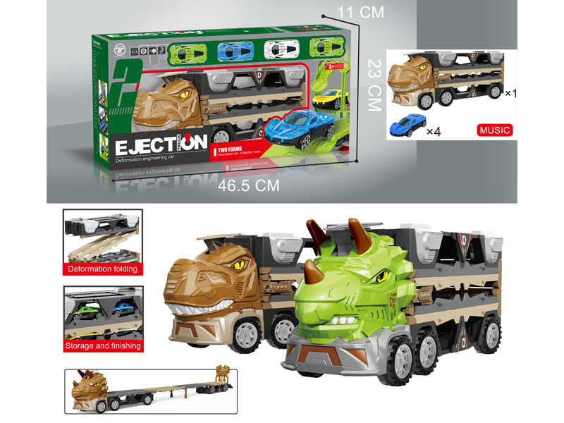 Tyrannosaurus Rex Ejects Railroad Speeder With Music+4 Alloy Cars