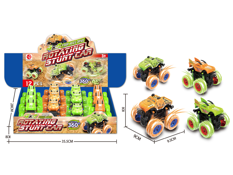 12PCS 4WD Friction Dragon Tiger Car