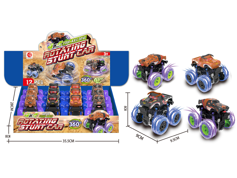 12PCS 4WD Friction Cow Dog Cart