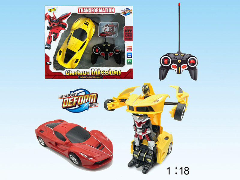 6 Channel Remote Control One-Key Transformation Car(Ferrari)