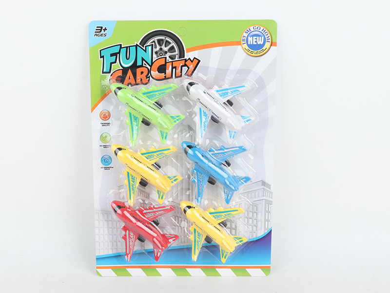 6 Slide Cartoon Airplanes