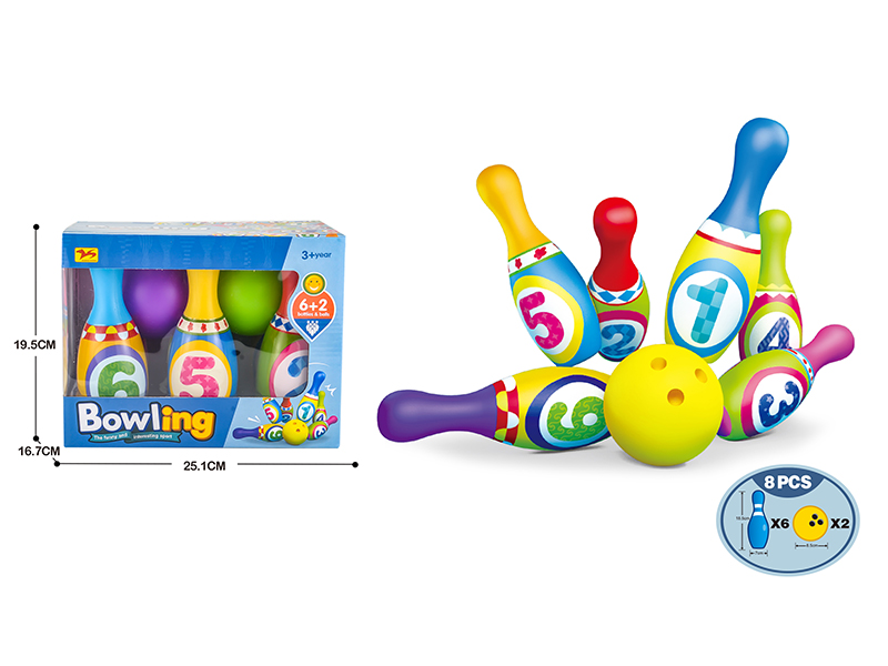 Cartoon Numbers Bowling Toy