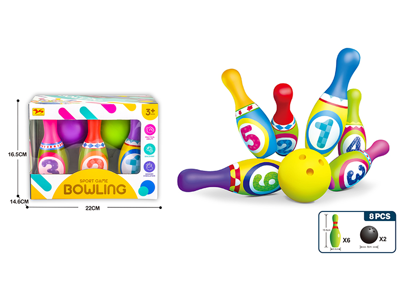 Cartoon Numbers Bowling Toy