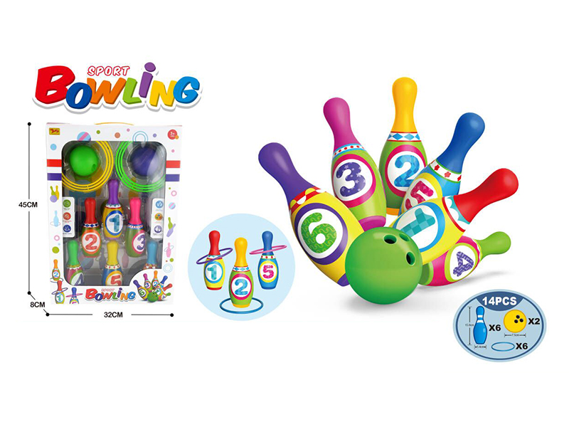 Numbers Bowling Ring Toss Game