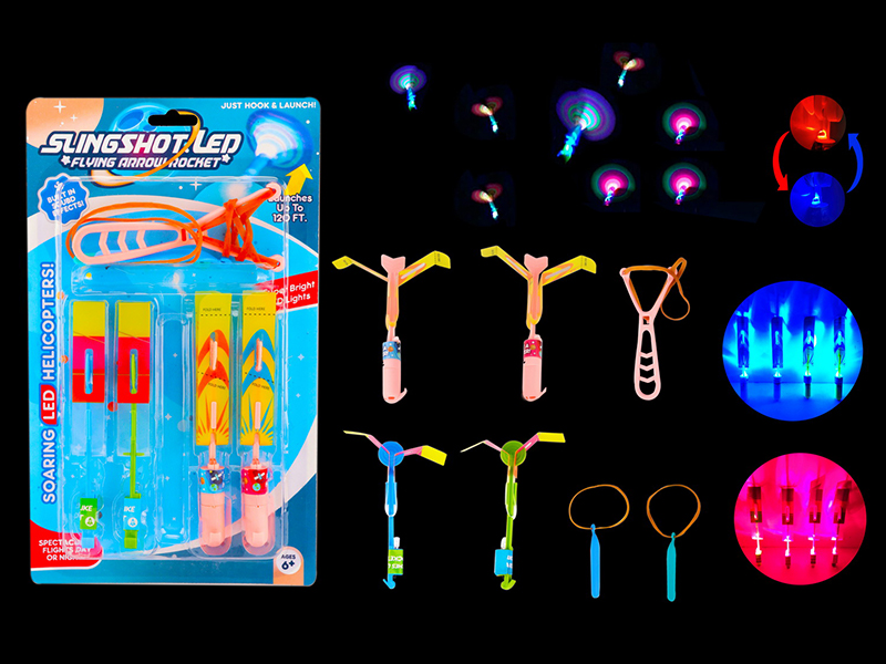 4PCS Slingshot Flashing Arrow With Whistle (Red And Blue Lights)