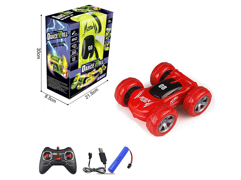 2.4G R/C Double Sided Flip Bucket Stunt Car With Light And Music