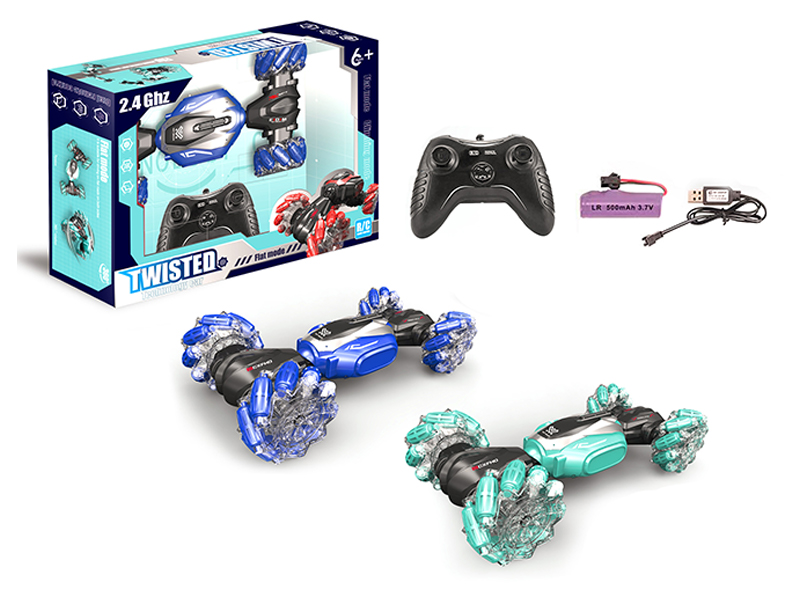 2.4G R/C Colored Wheel Horn Horizontal Stunt Vehicle With Light