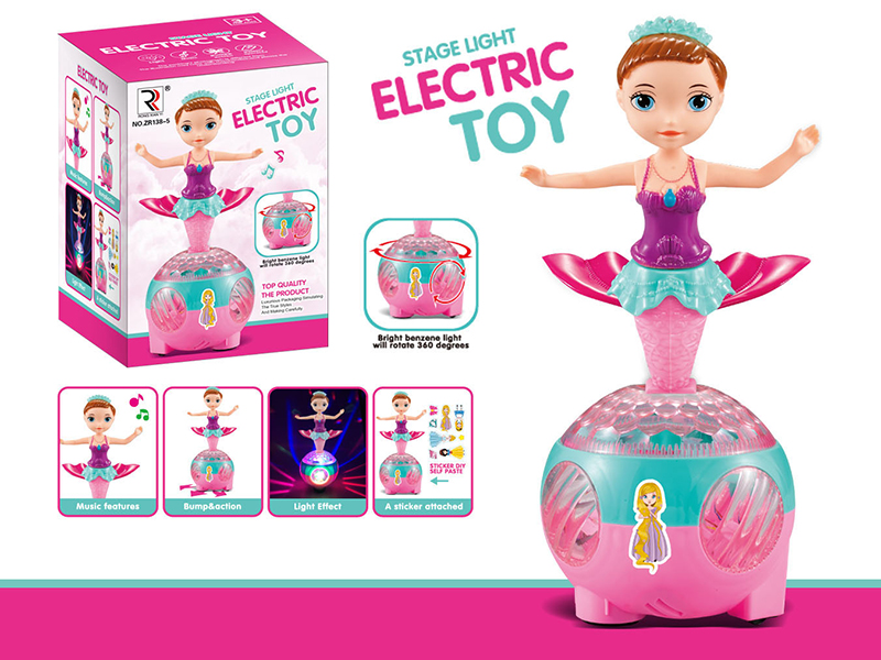 Mermaid Rotating Stage Lights Electric Toy