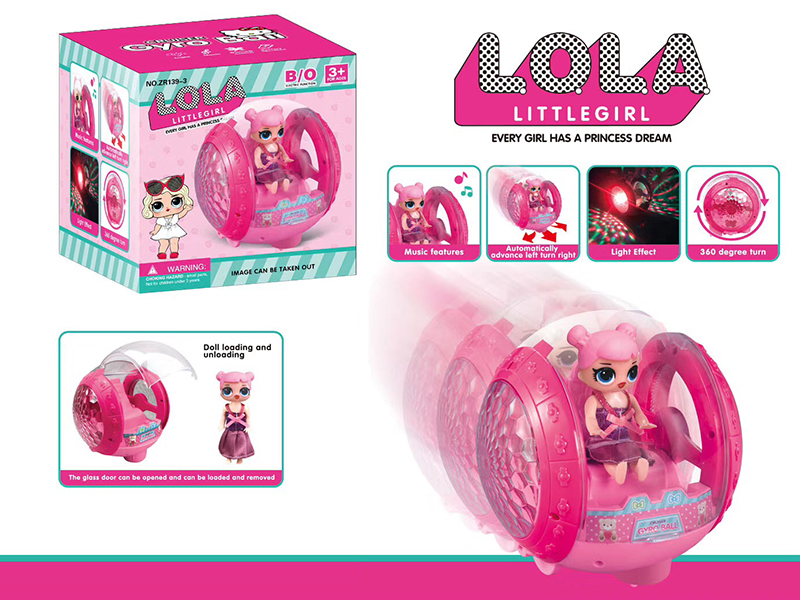 B/O Go And Bump Cruiser Gyro Ball With Light And Music + Surprise Doll