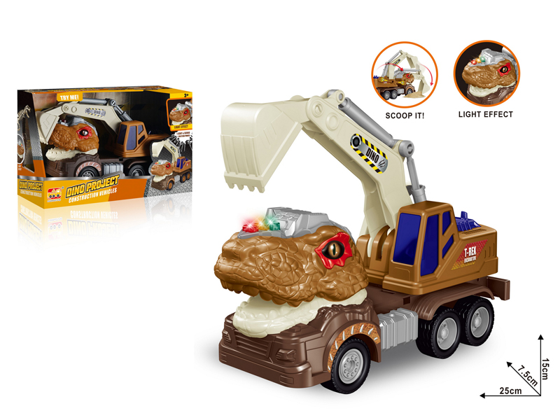 1:20 Friction Tyrannosaurus Rex Engineering Excavation Vehicle