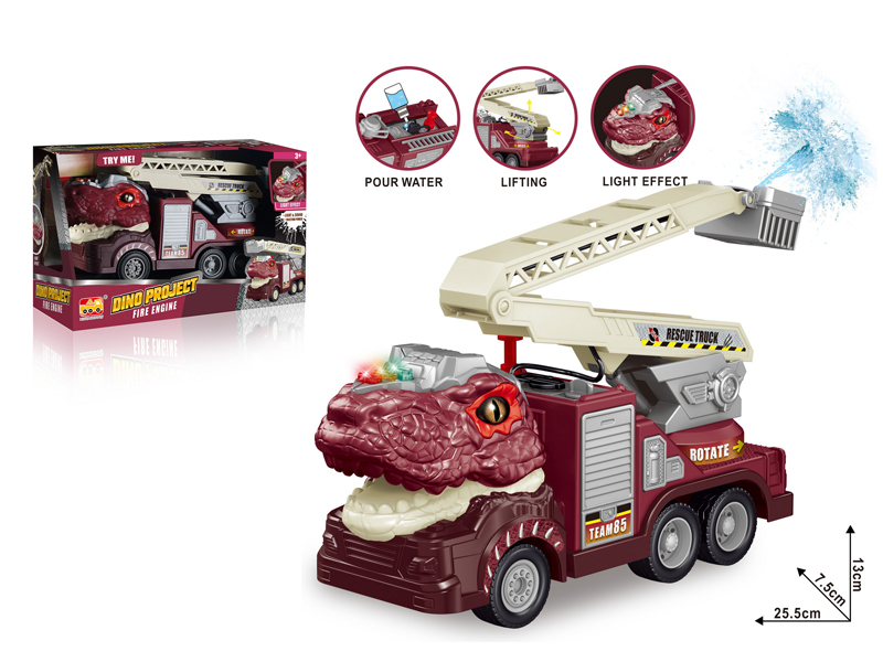 1:20 Friction Tyrannosaurus Rex Fire Rescue Vehicle