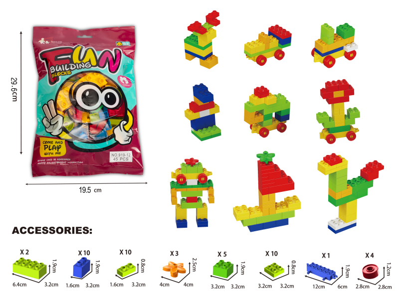 45PCS DIY Building Block