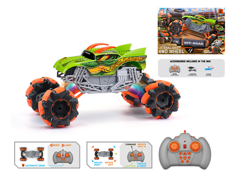 1:16 R/C  Wind Fire Wheel Dragon climbing stunt vehicle