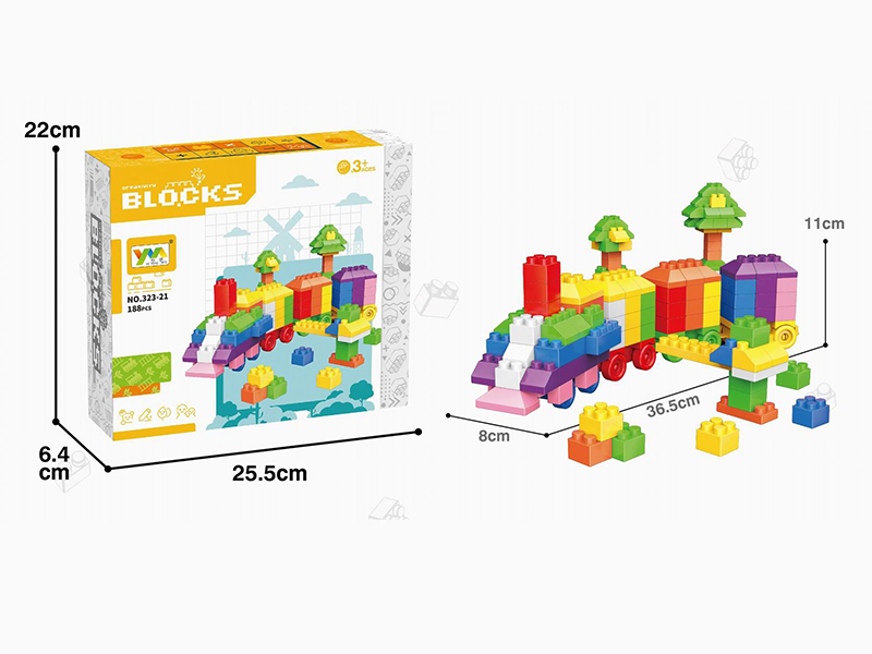 Train Scene Building Blocks 188pcs