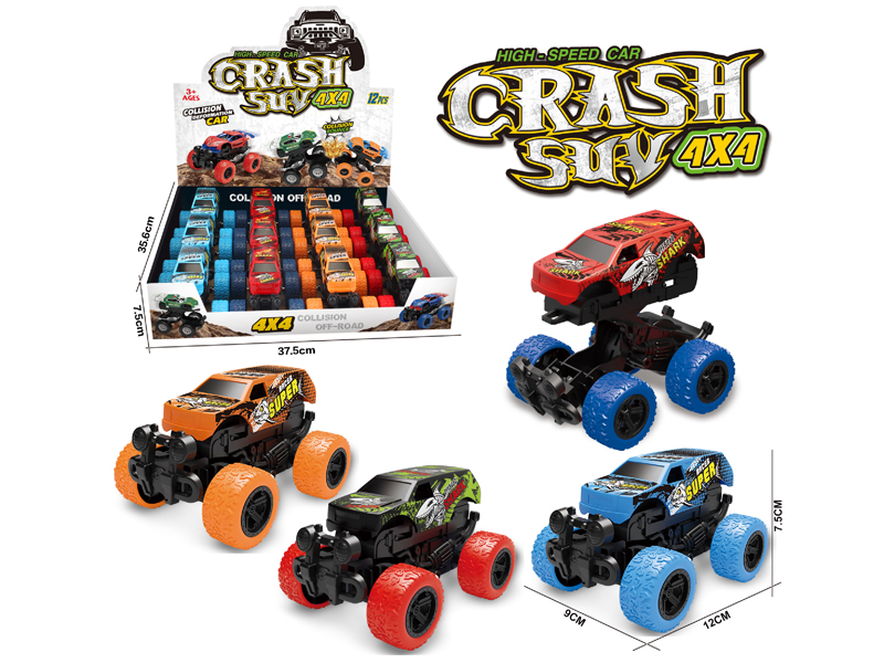 Friction 4WD Collision Transformable Off-Road Vehicle(12pcs)