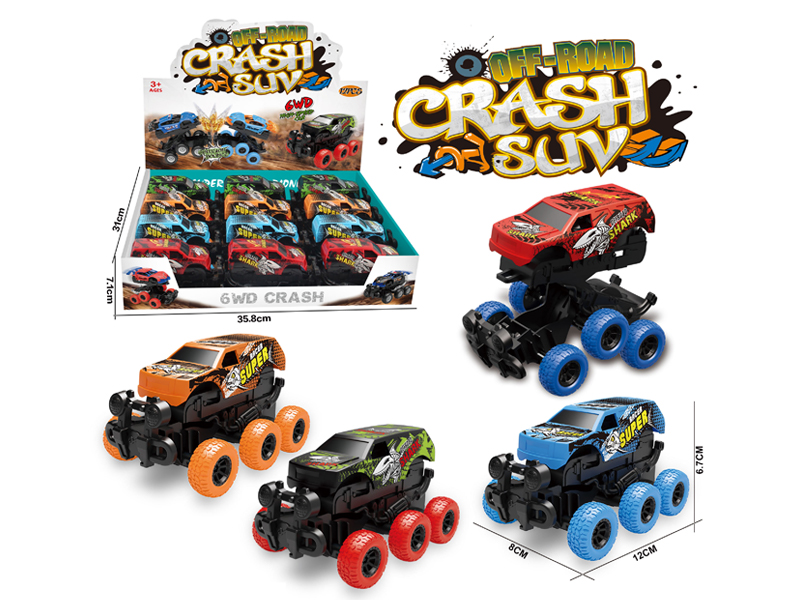 Friction 6WD Collision Transformable Off-Road Vehicle(12pcs)