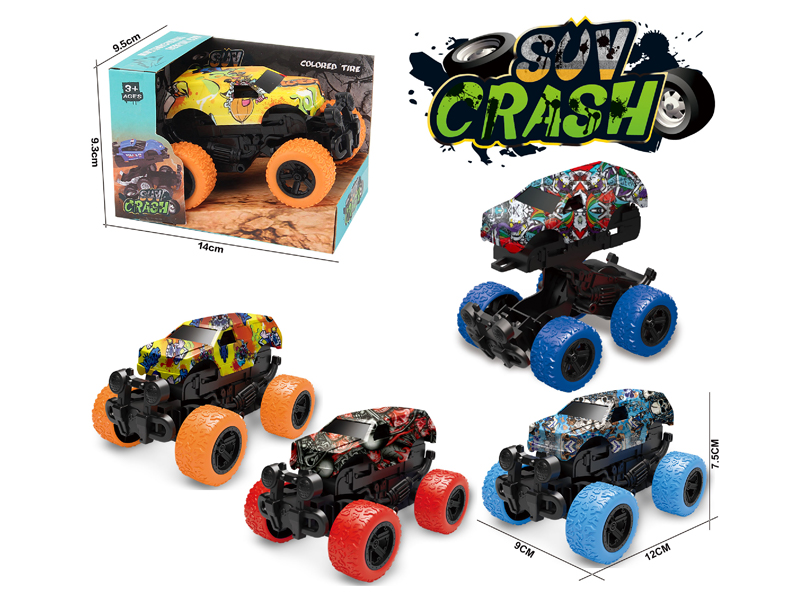 Friction 4WD Collision Transformable Graffiti Off-Road Vehicle