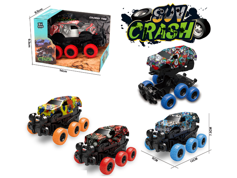 Friction 6WD Collision Transformable Graffiti Off-Road Vehicle
