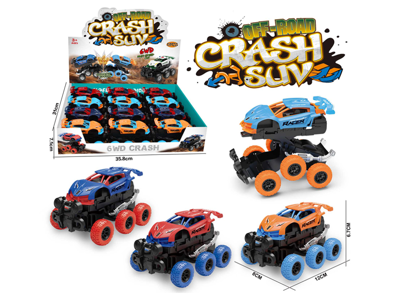 Friction 6WD Collision Transformable Off-Road Vehicle(12pcs)
