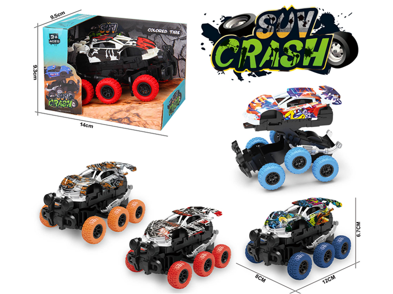 Friction 6WD Collision Transformable Graffiti Off-Road Vehicle
