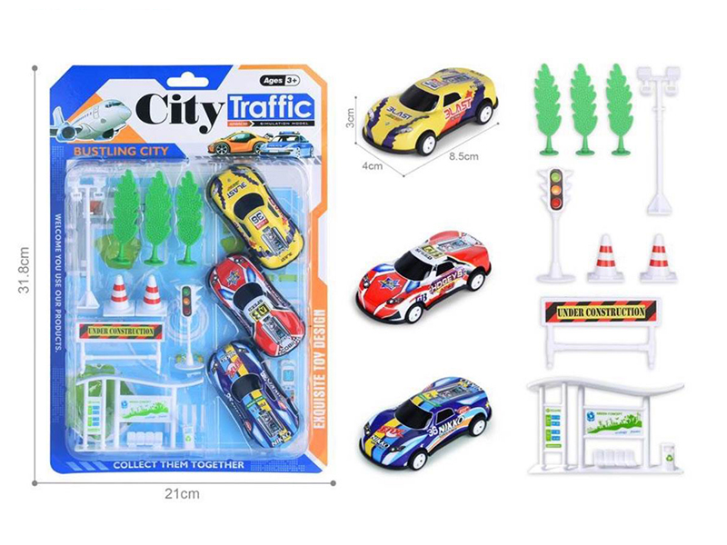 Pull Back Light Alloy/Iron Cars