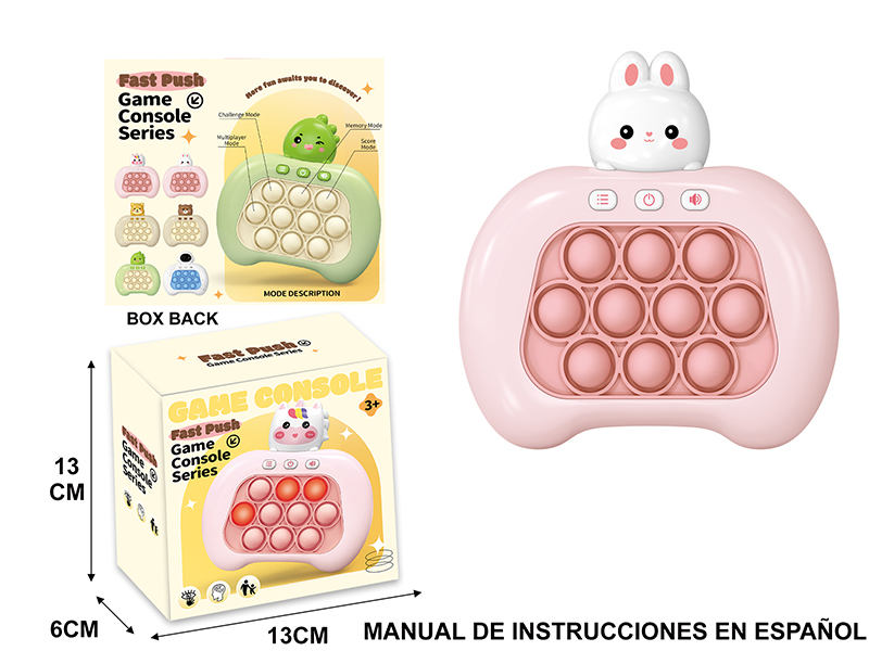 Fourth Generation International Edition Rabbit Electronic Fast Push Game Consoles(Castellano Instruction Manual)