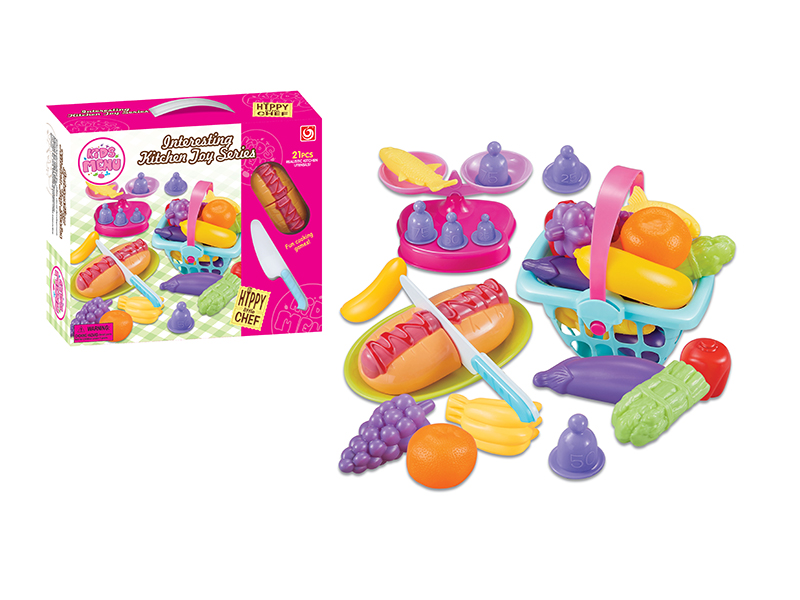 Fruit And Vegetable Basket Cutting Toys