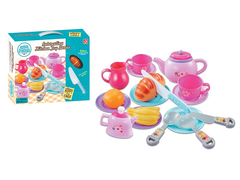 Tea Set + Cutting Toys