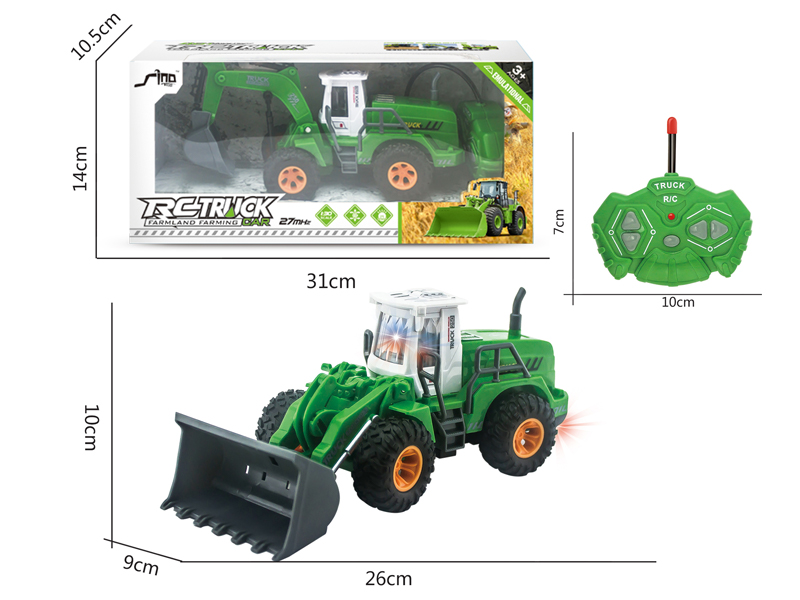 1:30 4CH R/C Flat Arm Push Shovel Farmer'S Vehicle With Light