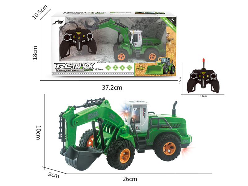1:30 5CH R/C High Arm Excavator Farmer'S Vehicle With Light