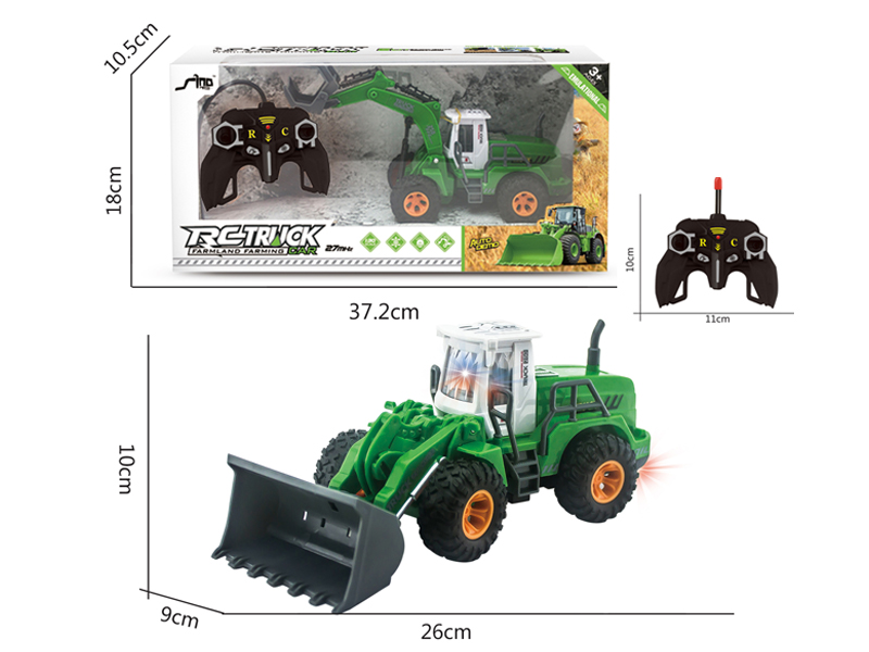 1:30 5CH R/C Flat Arm Push Shovel Farmer'S Vehicle With Light