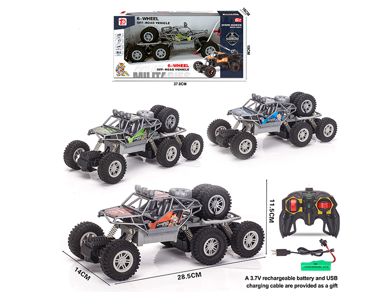 4 Channel Remote Control Six-Wheeled Off-Road Vehicle