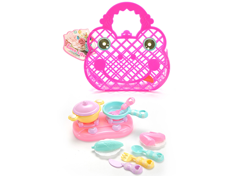 Frog Shape Hand Basket Kitchen Toys Set