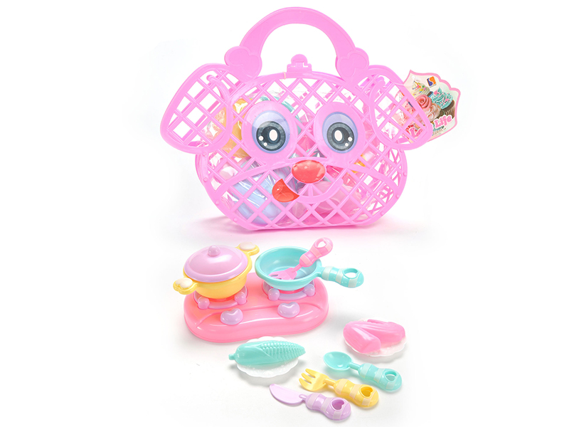 Dog Shape Hand Basket Kitchen Toys Set