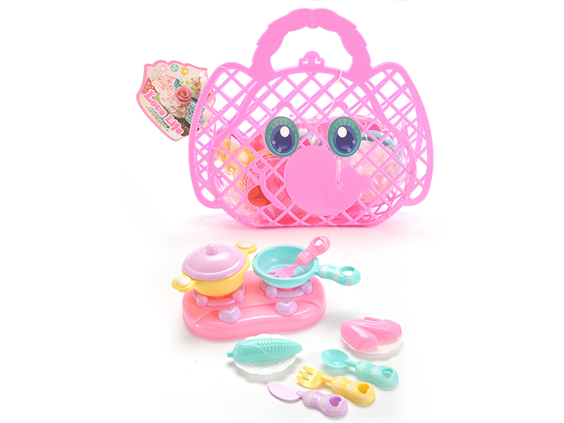 Elephant Shape Hand Basket Kitchen Toys Set
