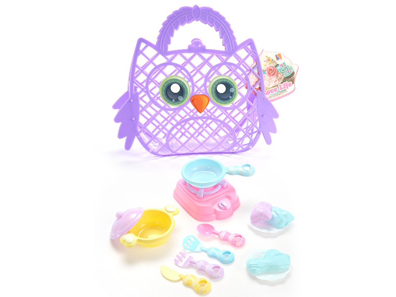 Owl Shape Hand Basket Kitchen Toys Set